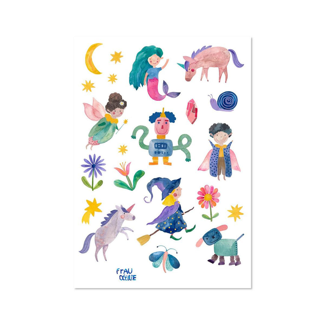 Spülmaschinenfeste Sticker *Fantastische Wesen*