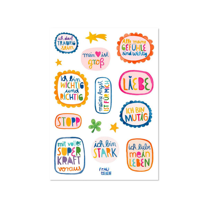 Spülmaschinenfeste Sticker *Affirmationen*