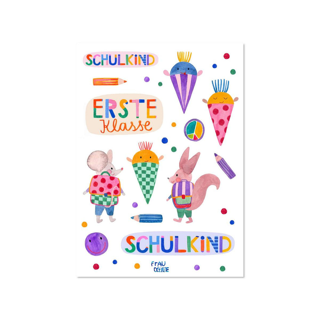 Spülmaschinenfeste Sticker *Schulkind*