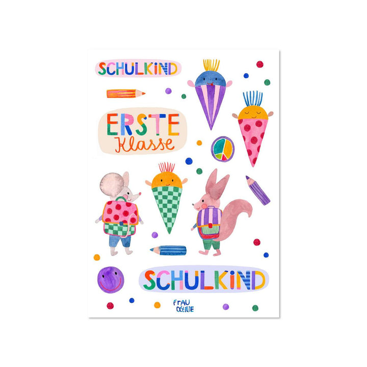 Spülmaschinenfeste Sticker *Schulkind*