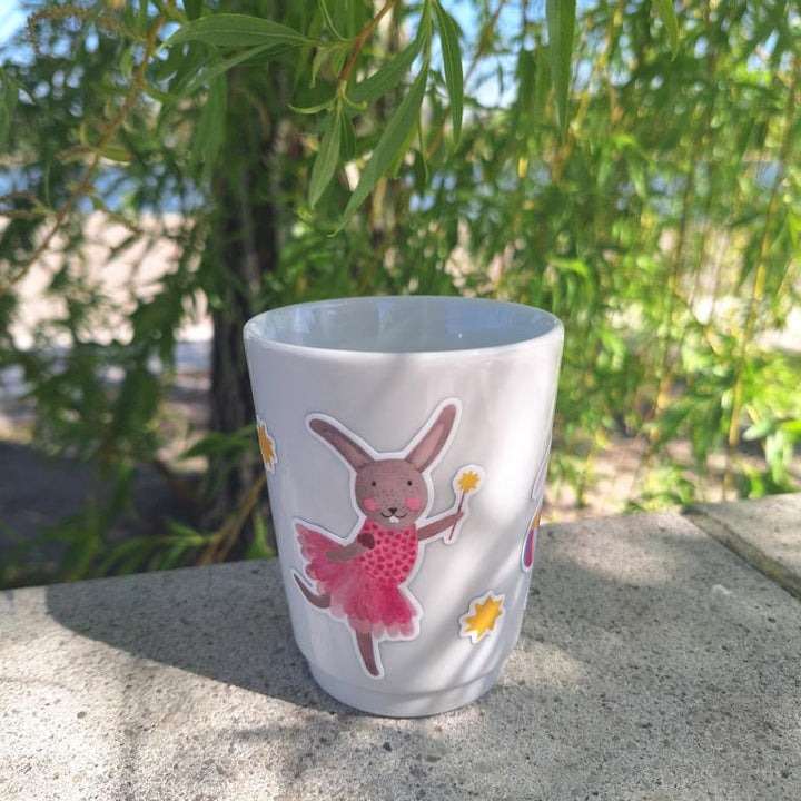 Spülmaschinenfeste Sticker *Hasen im Zirkus*