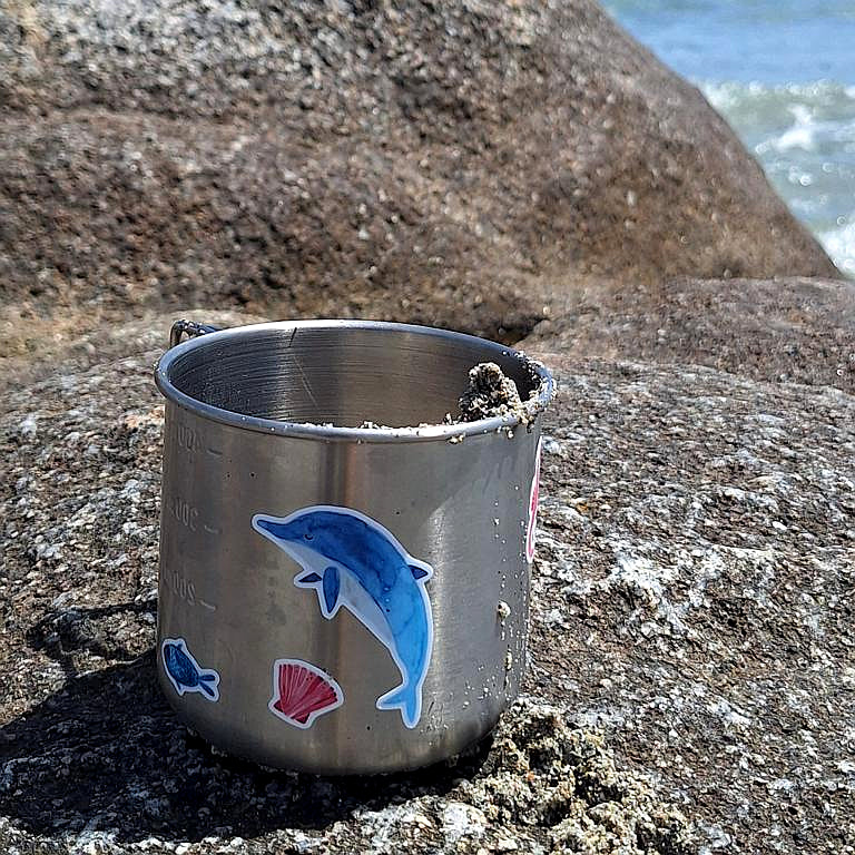 Spülmaschinenfeste Sticker *Wildes Meer*