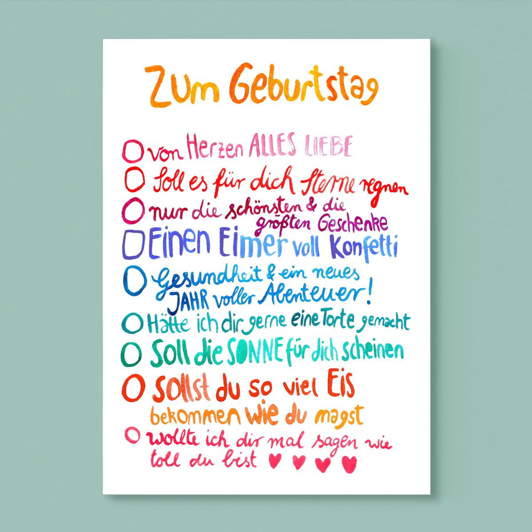 Geburtstagskarte* Zum Geburtstag*